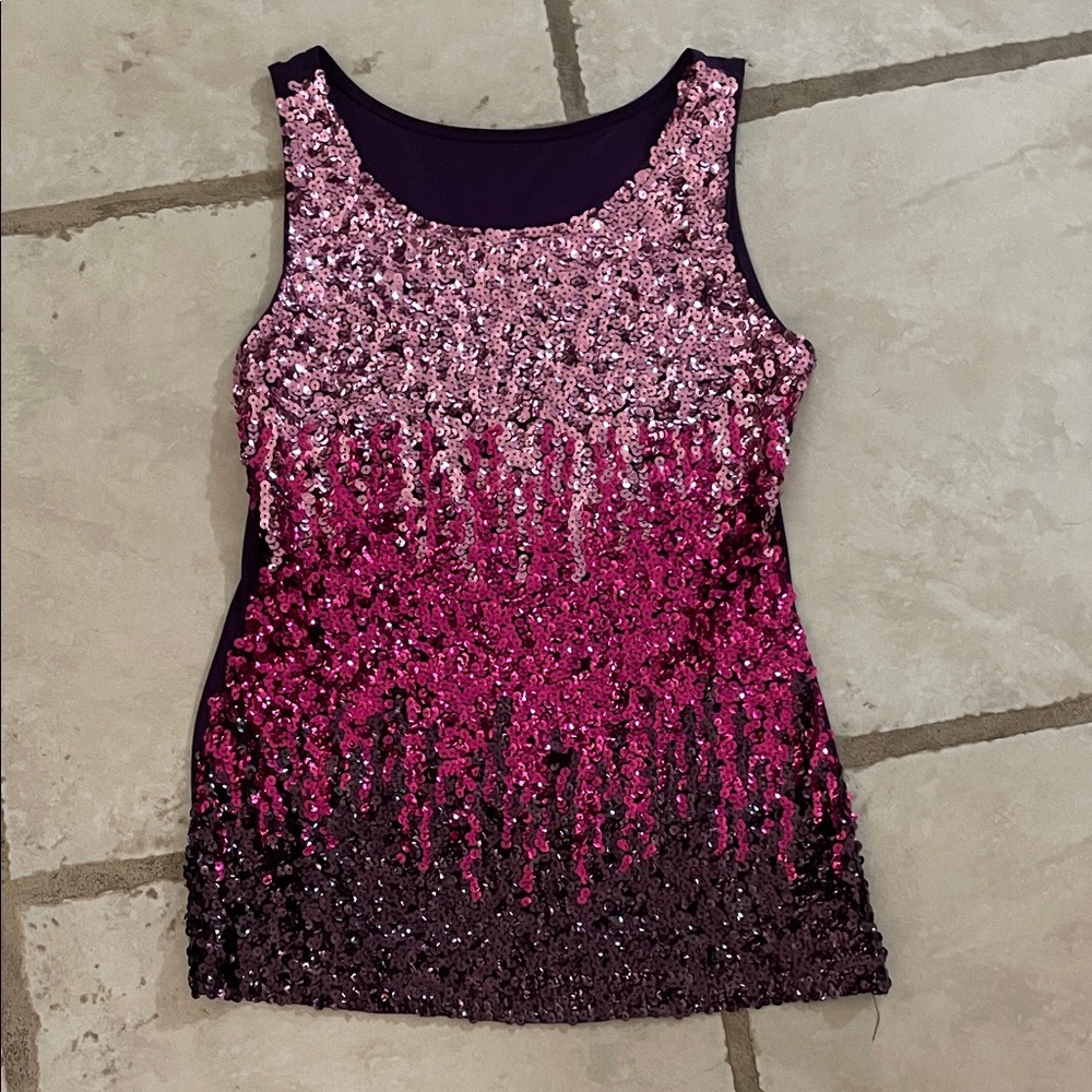 🌸 5/$20 DEAL Pink and Purple Sequin Women's Top